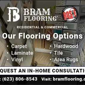 Carpet, Vinyl, Tile, Laminate, Hardwood Flooring Options in Phoenix, Sun City, Surprise, Glendale, Peoria, Scottsdale, Litchfield Park, Goodyear, Scottsdale, Paradise Valley, Arcadia, Tempe, Mesa, Chandler & Gilbert, Arizona