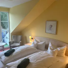 Das ist eines unser Doppelzimmer.