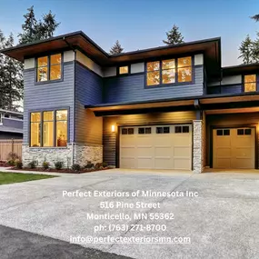 Contemporary home featuring architectural shingles and energy-efficient exterior upgrades.