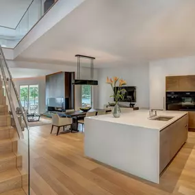 open concept kitchen and dining room_ luxury home renovation _Miami Modern