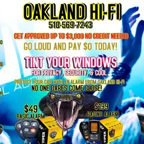 We have top brand names in car audio, stereo, alarm, and window tinting with same day expert installation*.