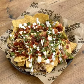 Pulled Pork Nachos - Voodoo Brewing Co. Plano - Food