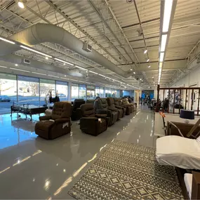 Full interior shot of Medfirst Homecare’s modern showroom, featuring top brands in home medical equipment and personalized service.