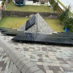 New Shingles and Solar Panels on Roof Austin TX - AllDone Construction