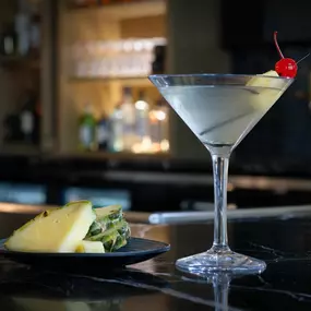A martini on the bar