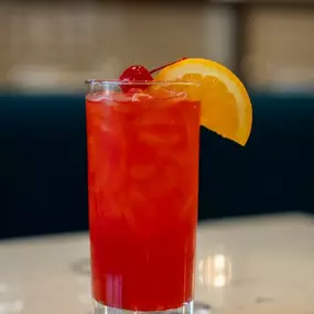 Four cocktails on display at Reel Food & Drink