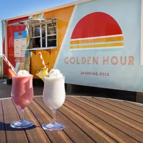 The Golden Hour Pool Bar features frozen drinks