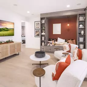 A second-floor loft provides another family gathering area