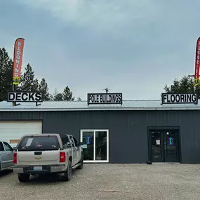 The photo shows the exterior of DL Construction Supply’s storefront in Loon Lake, WA.