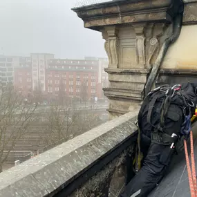 Taubenverschmutzung - Epiphanienkirche | Meister im Seil GmbH - Industriekletterer Hamburg