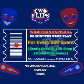 It's Back! 

Starting Friday, get 20 Minutes FREE Game Play for every $20 spent @ the shop.

Offer valid all weekend! 

Please Mention Promo code 'August Special' when paying for your Exotic Snacks & Gifts.