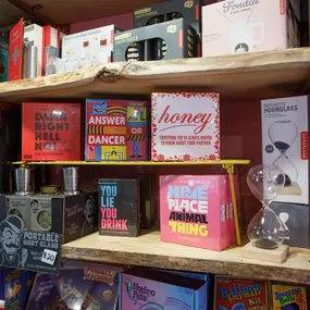 Our Gift Shop was crafted by some of the best Retail Experts around, Tepper & Nicola of Two Fools Gifts and Games!