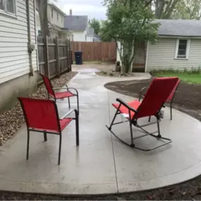 Broom finish concrete patio porch