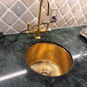 Golden Bar Sink & Faucet