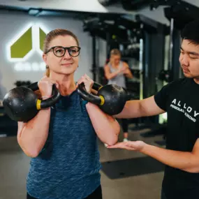 At Alloy Personal Training West Roswell, our personal training services are designed to deliver real results through a proven system of the best expert fitness coaching, personalized programming, and built-in accountability. 

We specialize in small group personal training—combining the customization of one-on-one coaching with the energy and motivation of a supportive group setting. Every session is led by a certified personal trainer who tailors your workout to your goals, fitness level, and a