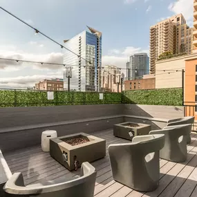 Rooftop deck with sitting area