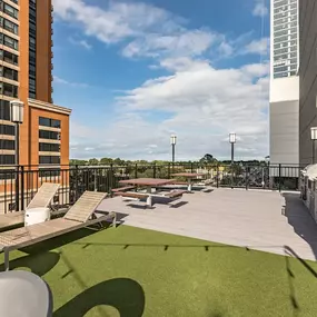 Rooftop deck with grilling area