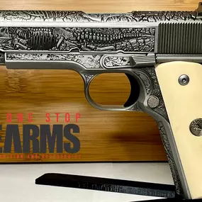 Dinosaur Colt 1911 Engraved Pistol