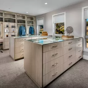 Generous primary walk-in closets