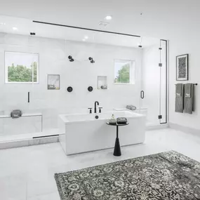 Luxurious spa-like primary bathrooms