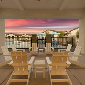 Outdoor Patio With Fireplace