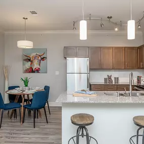 Kitchen and dining area