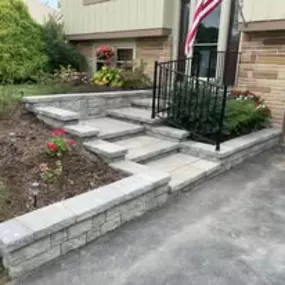 Custom steps design by JCrew Landscaping. Servicing Rush, Chili, Brighton, Greece, Victor, Webster, Fairport, Penfield, Henrietta, West Henrietta, Pittsford, Canandaigua, Honeoye Falls and surrounding towns in Monroe County, NY