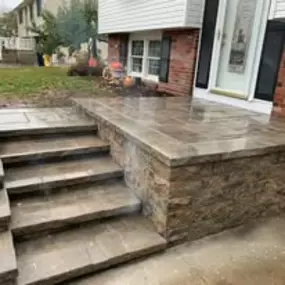 Custom step  design by JCrew Landscaping. Servicing Rush, Chili, Brighton, Greece, Victor, Webster, Fairport, Penfield, Henrietta, West Henrietta, Pittsford, Canandaigua, Honeoye Falls and surrounding towns in Monroe County, NY