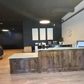 Reception area at Create Inc.'s Golden Valley location, where clients are greeted with warmth and professionalism in a calm, supportive setting.