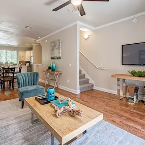 Living Room With Dining Area