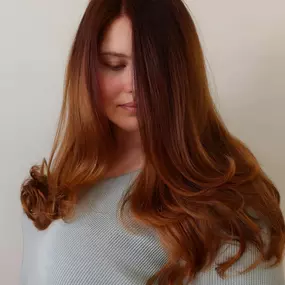 Red Copper Hair Styling and Waves in Montclair, NJ