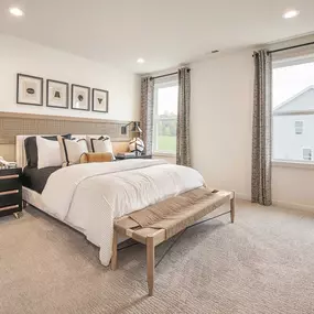 Roomy guest bedrooms