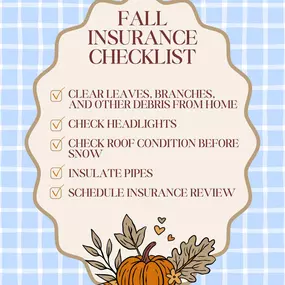 As we transition into cooler weather, updates need to be made to properly protect your home/auto!
Scheduling an insurance review is the best way to make sure that you are prepared.