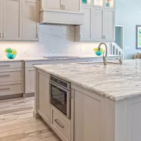 Granite countertops continue to be a popular choice for kitchen and bathroom renovations.