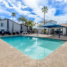 A sparkling swimming pool at Midtown at Seneca Apartments designed for relaxation and recreation.