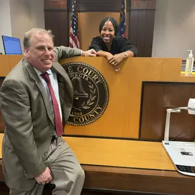 At the Cobb County Courthouse in Marietta, GA