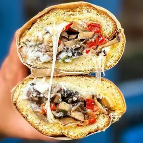 Mushroom Cheesesteak Sandwich On Sandwell's Fresh Baked Bread in Gramercy Park