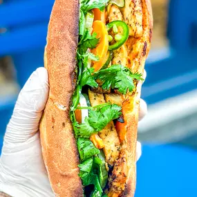 Spicy Chicken Banh Mi Sandwich On Sandwell's Fresh Baked Bread in Gramercy Park