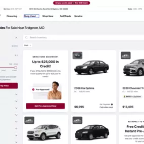 Modern Vehicle Search Page