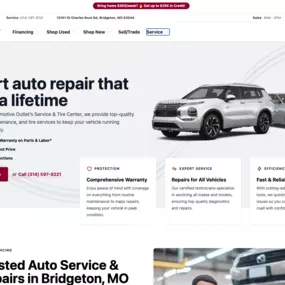 Service landing page