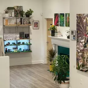 Modern and welcoming interior of The Agriculturalist Dispensary  in Fall River