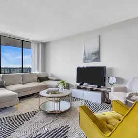 Living room with couch and table