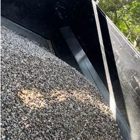 Dump Trailer hauling gravel