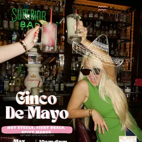 We're serving up margaritas and major deals this Cinco de Mayo! Come sip, shop, and celebrate with us!
Dancing, sipping, and shopping highly encouraged!
Cha-Cha-Cha honey!!!
