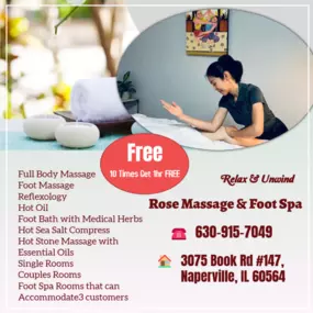 Massage techniques are commonly applied with hands, fingers, 
elbows, knees, forearms, feet, or a device. 
The purpose of massage is generally for the treatment of 
body stress or pain.