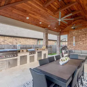 Outdoor kitchen and hardscaping