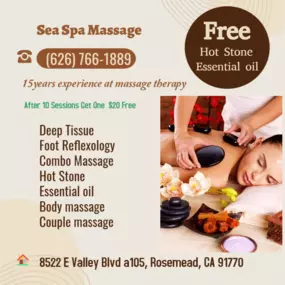 A hot stone massage is a type of massage therapy. It's used to help you relax and ease tense muscles 
and damaged soft tissues throughout your body.