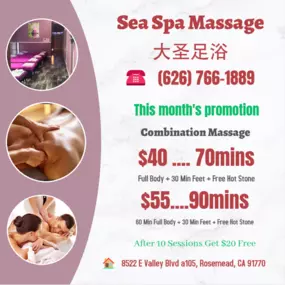 The full body massage targets all the major areas of the body that are most subject to strain and
discomfort including the neck, back, arms, legs, and feet. 
If you need an area of the body that you feel needs extra consideration, 
such as an extra sore neck or back, feel free to make your massage therapist aware and
they will be more than willing to accommodate you.