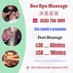 Our traditional full body massage in Rosemead, CA 
includes a combination of different massage therapies like 
Swedish Massage, Deep Tissue, Sports Massage, Hot Oil Massage
at reasonable prices.
