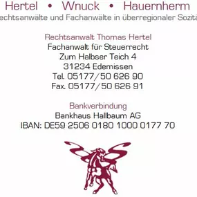 Bild von Hertel, Wnuck, Hauernherm Rechtsanwälte, Fachanwälte für Steuer-, und Arbeitsrecht